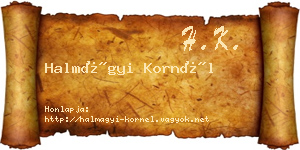 Halmágyi Kornél névjegykártya